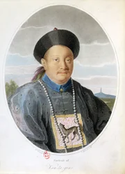 Porträt von Kaiser Van Ta Gin, graviert von T. Medland